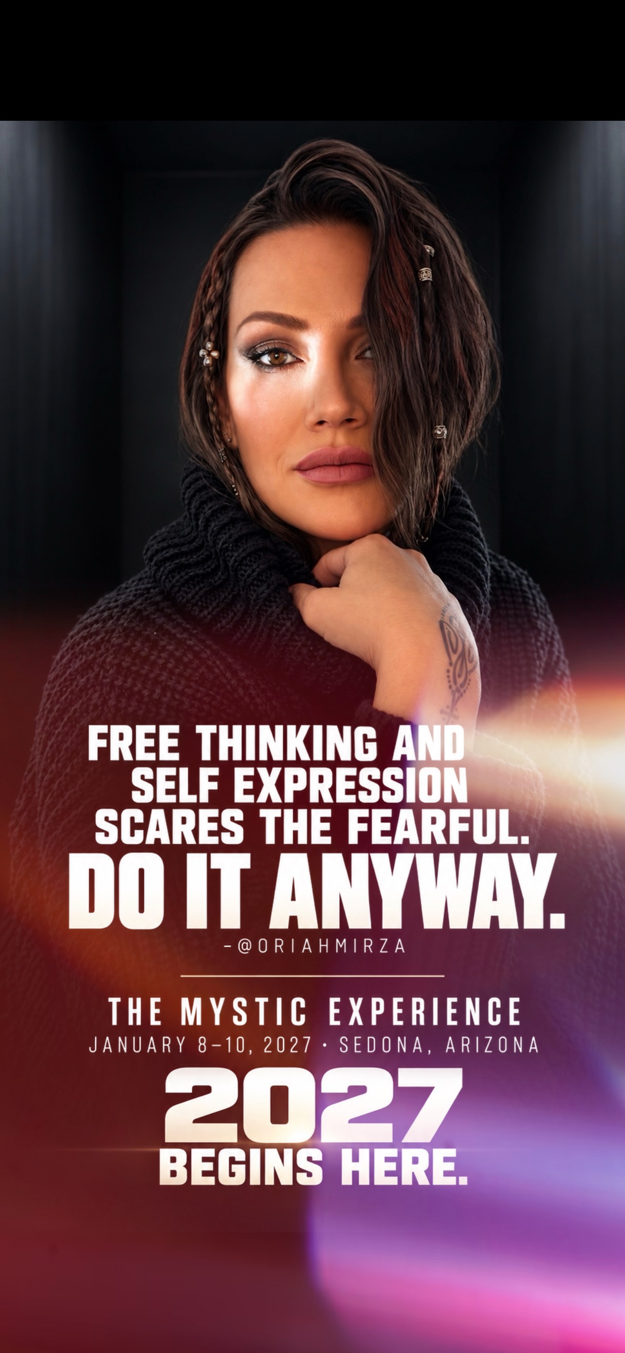 Free thinking and self expression scares the fearful. Do it anyway. Oriah Mirza.